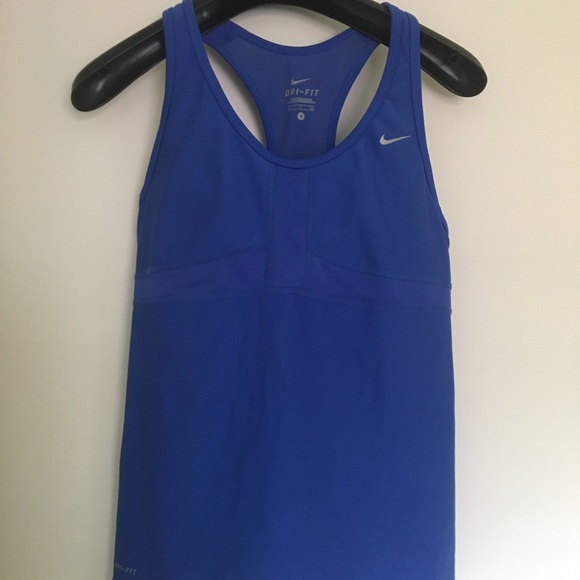NIKE DRI-FIT Blue Sports Tank Top - Picture 1 of 9